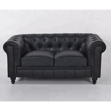 European Style home lounge living room couch leather furniture Chesterfield sofa 2 seat